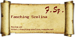 Fasching Szelina névjegykártya